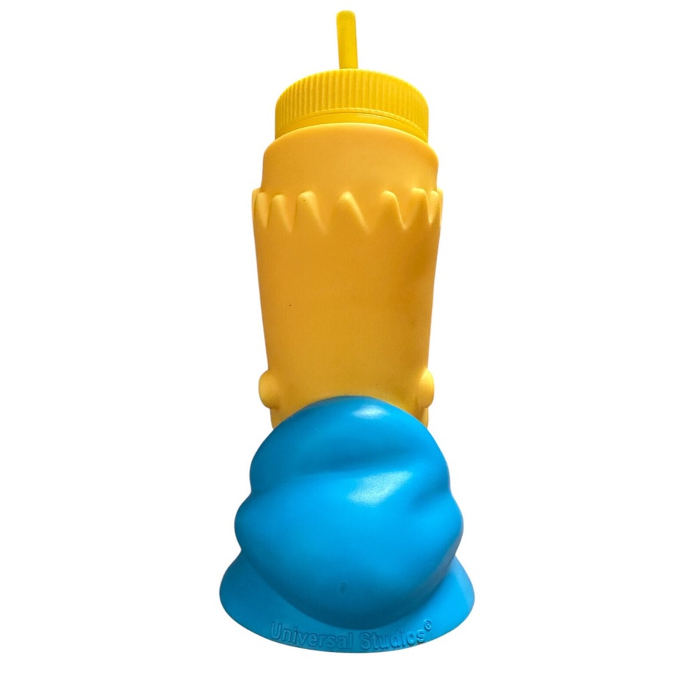 Universal Studios Bart Simpson 32 oz Sipper Cup Water Bottle w/ Straw Souvenir - Picture 2 of 12